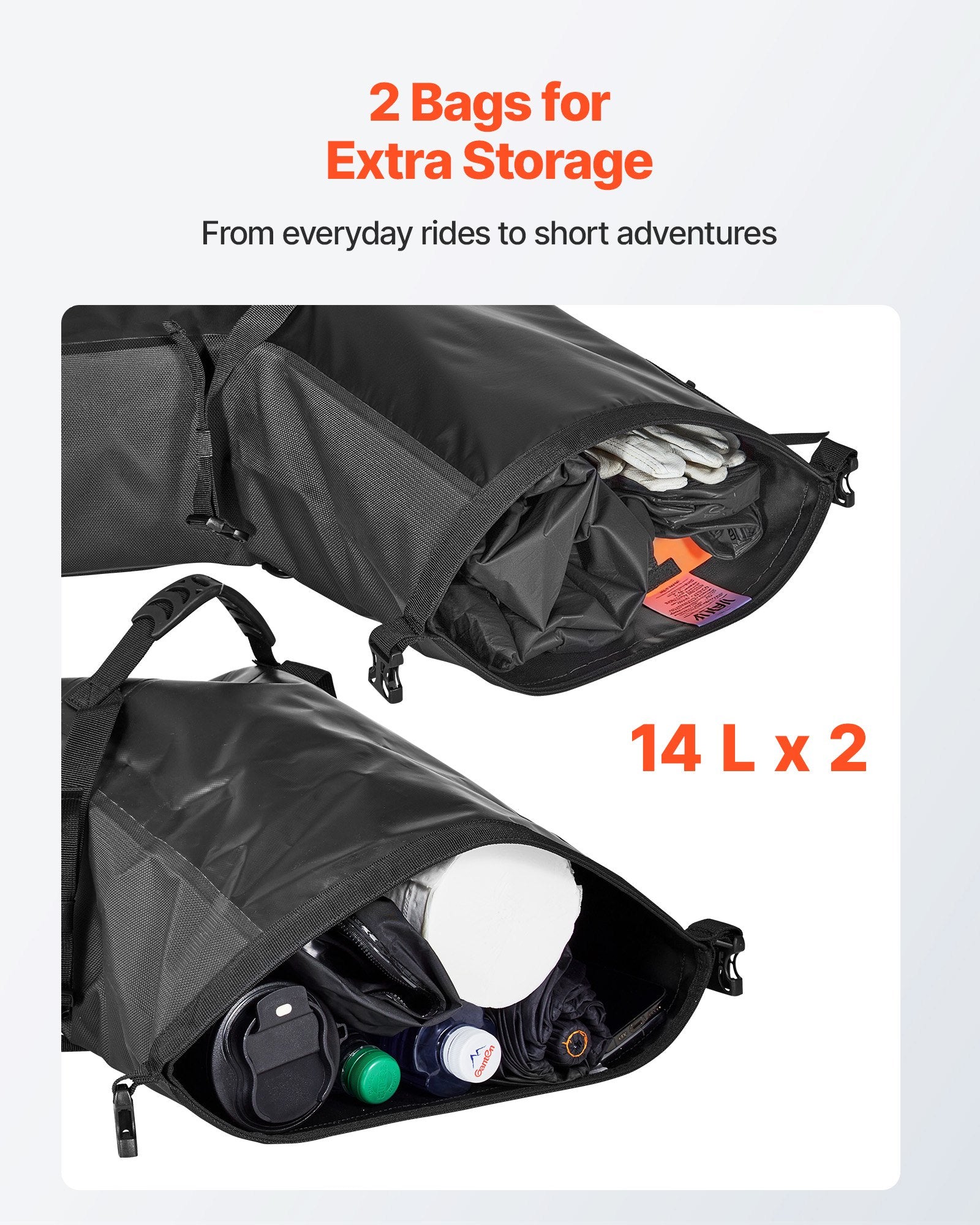 AeroX™ Motorcycle Saddlebags, 28 L