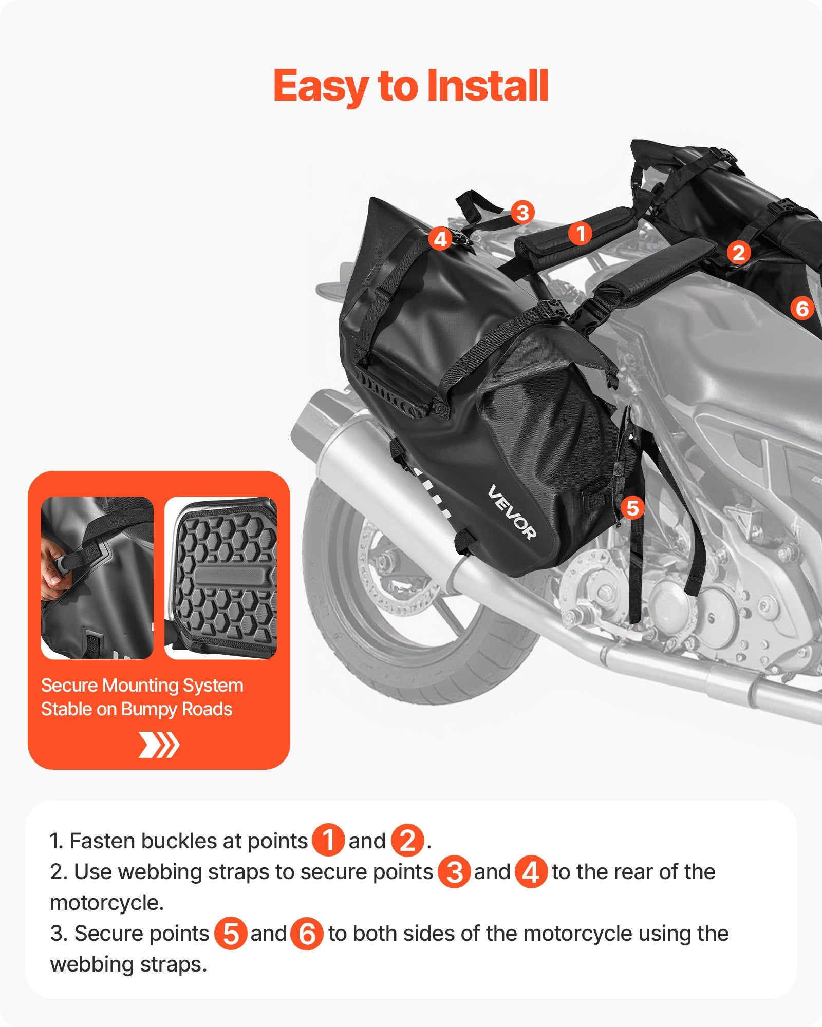 AeroX™ Motorcycle Saddlebags, 28 L